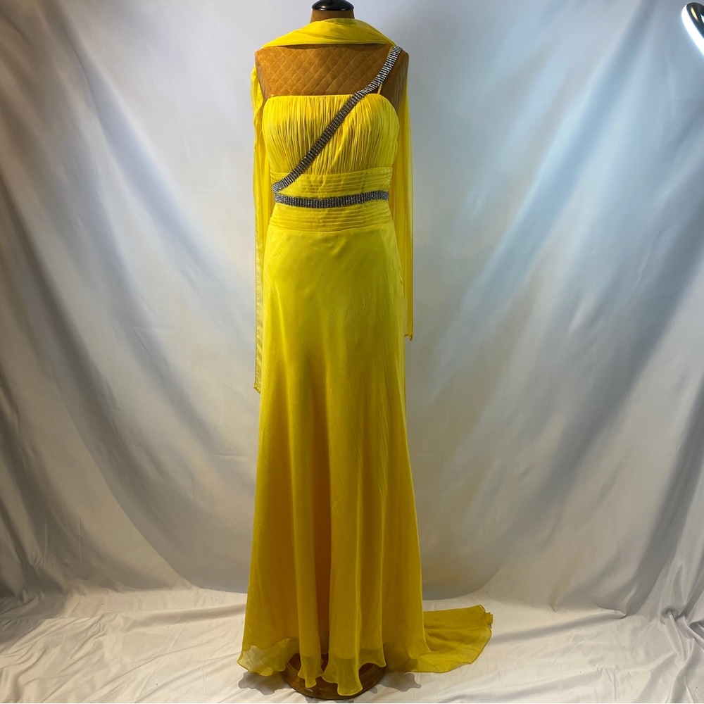Silk chiffon evening gown